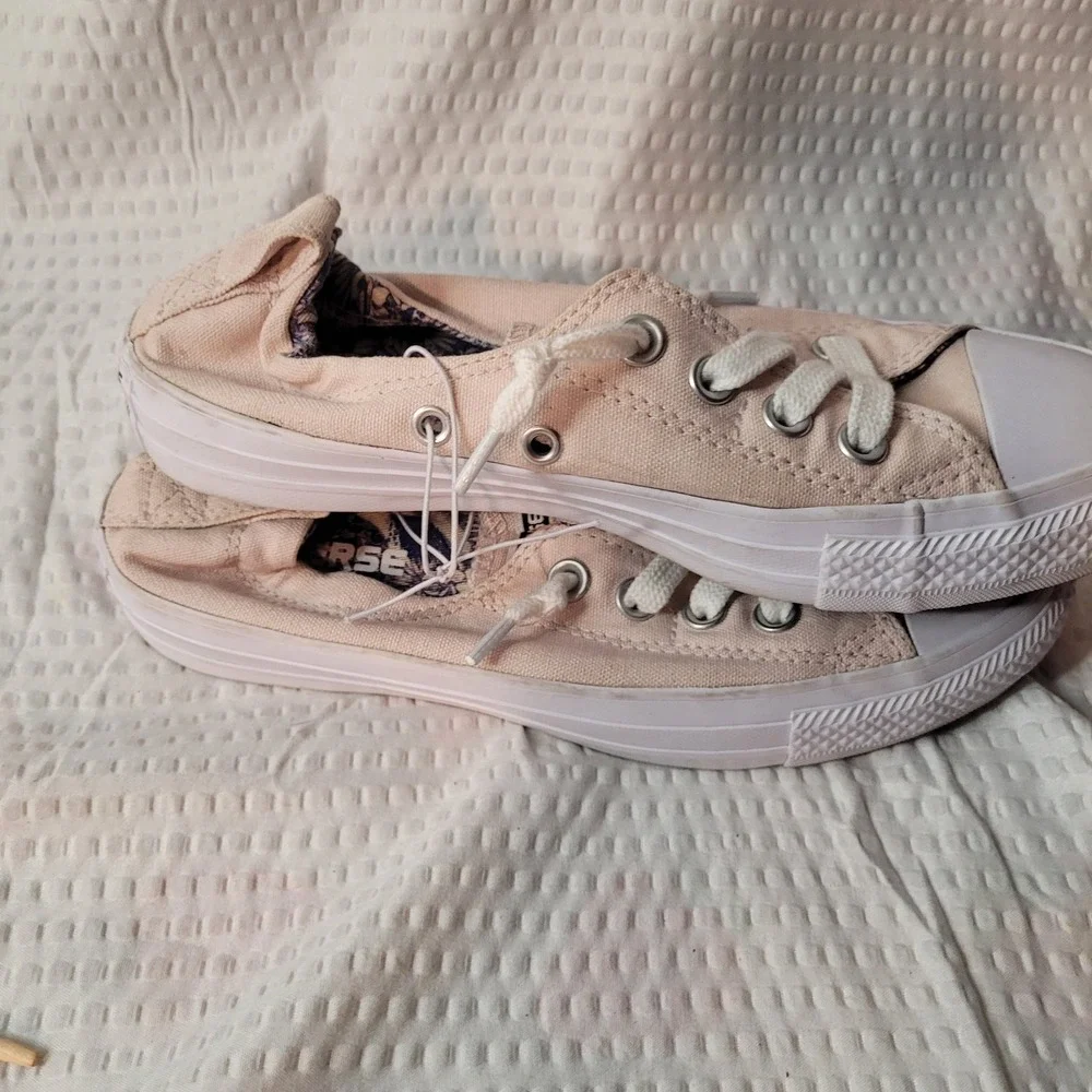 Converse Chuck Taylor All Star Shoreline Peach Floral Slip On Sneakers 560872F 6